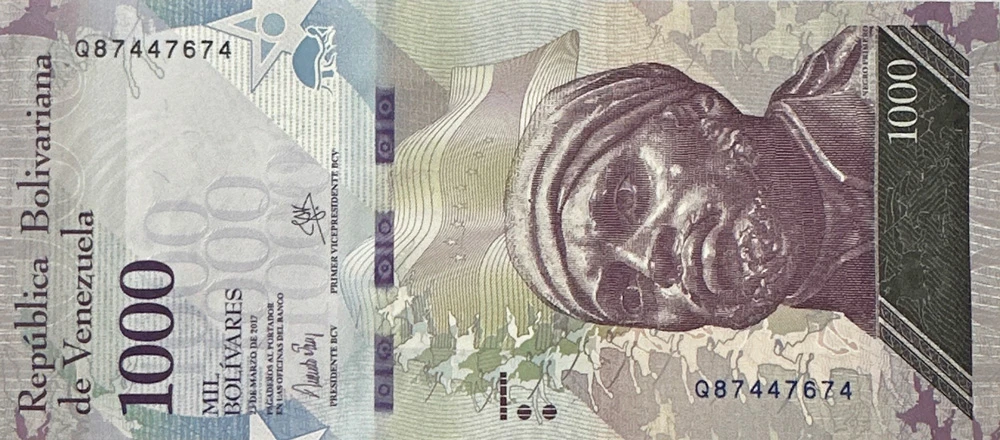 اسکناس ونزوئلا 1000 بولیوار ونزوئلا
